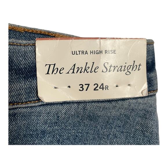 Abercrombie & Fitch Ankle Straight Ultra High Rise Cuffed Jeans Plus Size 24w - Picture 7 of 8